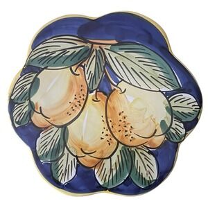 Conca Dei Marini Italy Trivet Hand Painted Italian Sorrento Lemons 8"